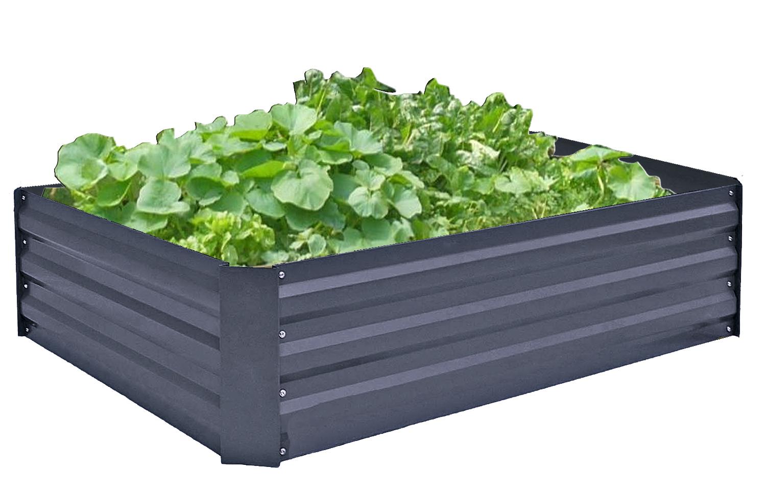 Hochbeet Metall 120x30x90 Cm - Anthrazit, Basics, Metall (120/30/90cm)
