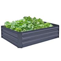 Hochbeet Metall 120x30x90 Cm - Anthrazit, Basics, Metall (120/30/90cm)