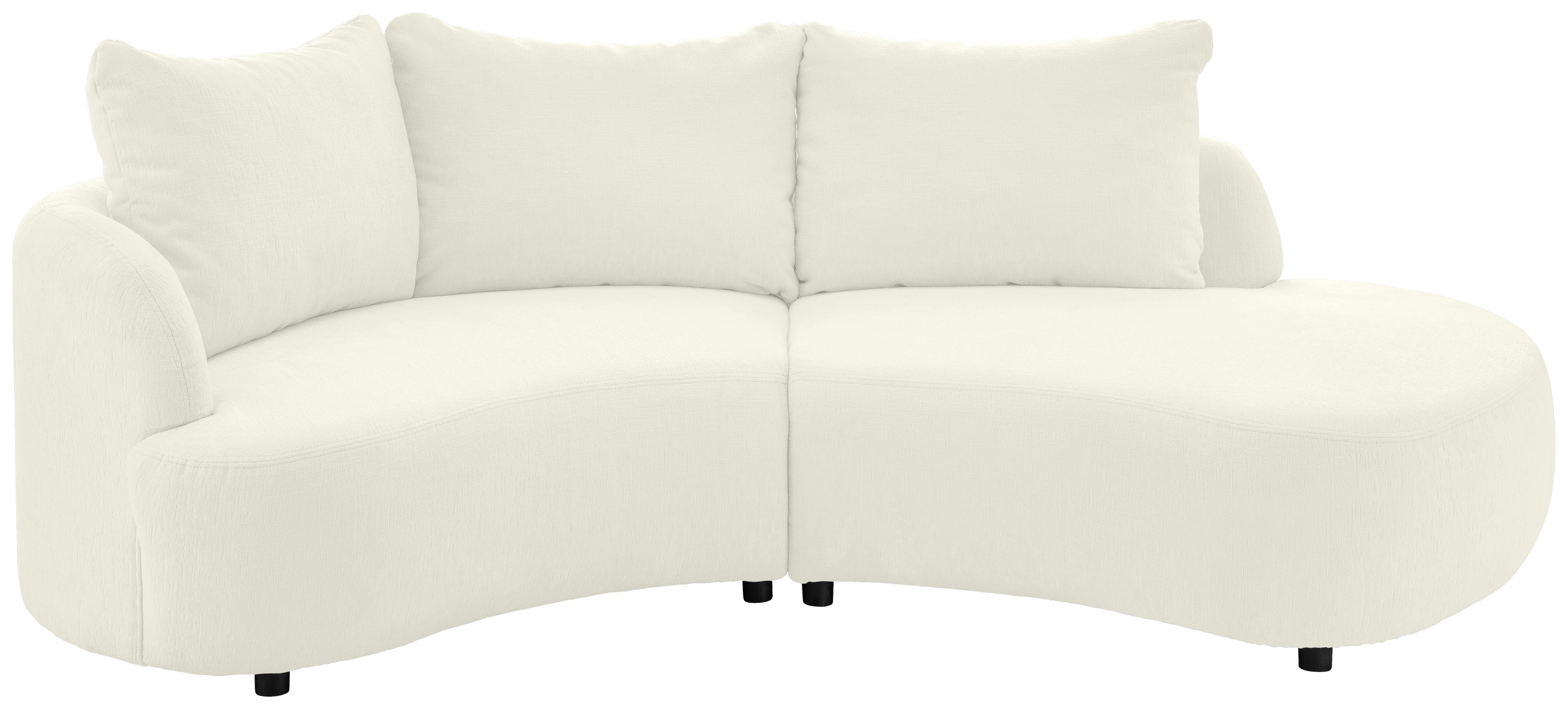 Ecksofa Doppo, Weiß S: 139x250 cm - Schwarz/Weiß, MODERN, Textil (139/250cm) - Livetastic