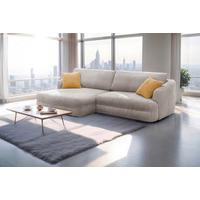 Ecksofa Lush Hellbraun S: 161x284 cm - Hellbraun/Gelb, Design, Textil (161/284cm) - Livetastic