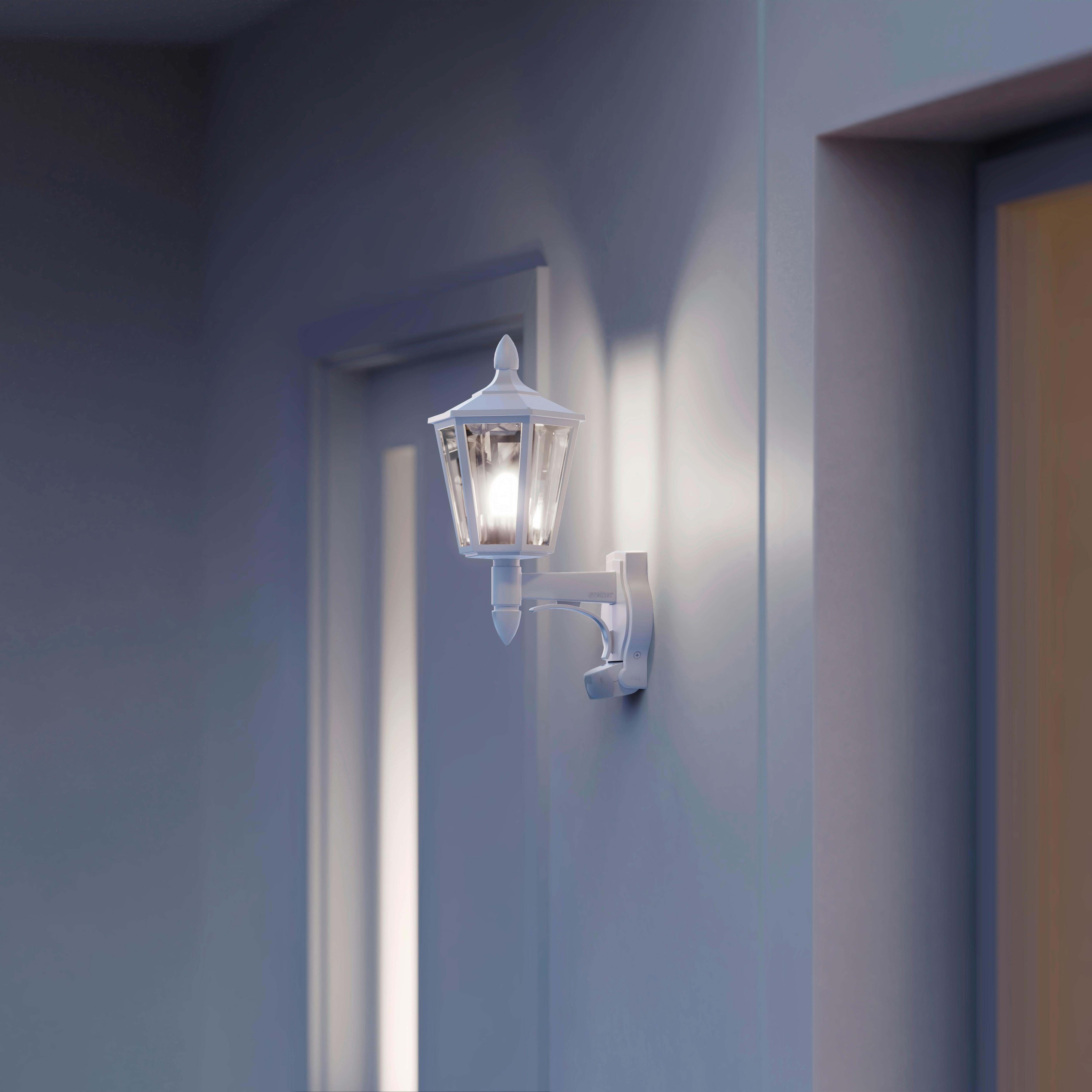 Außenwandleuchte L 15 Weiß - Weiß, Design, Kunststoff (24,3/18,8/41cm) - Steinel