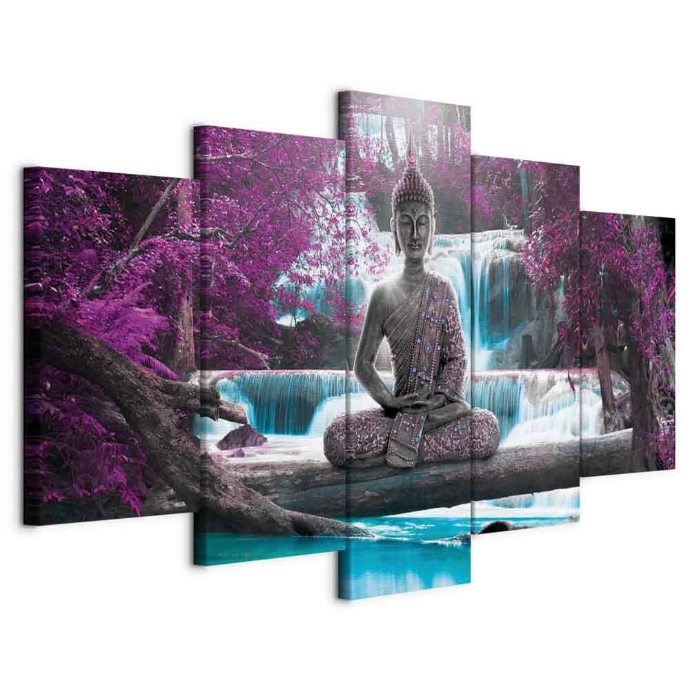 Leinwandbild Grau Violett B: 100 Cm