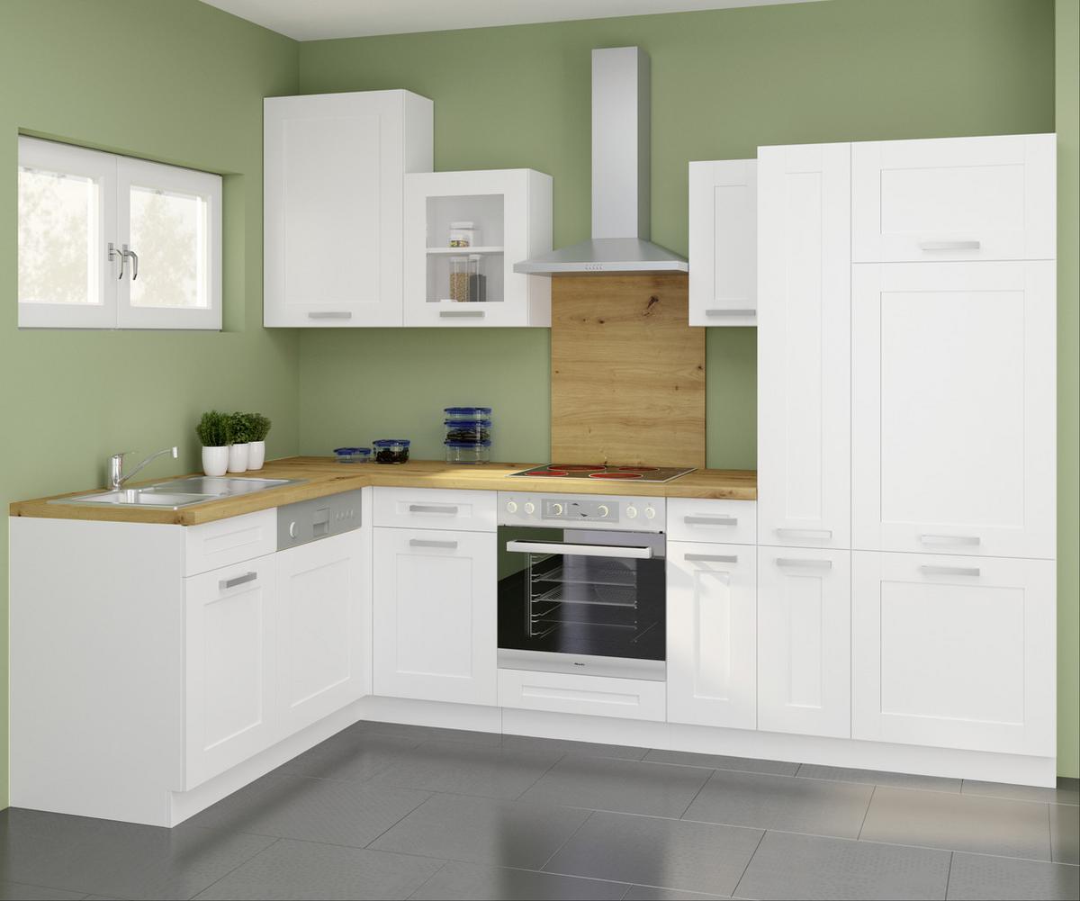 Spülenschrank Luisa B: 50 Cm Weiß Mit Arbeitsplatte - Weiß/Eiche Artisan, ROMANTIK / LANDHAUS, Holzwerkstoff (50/86cm)