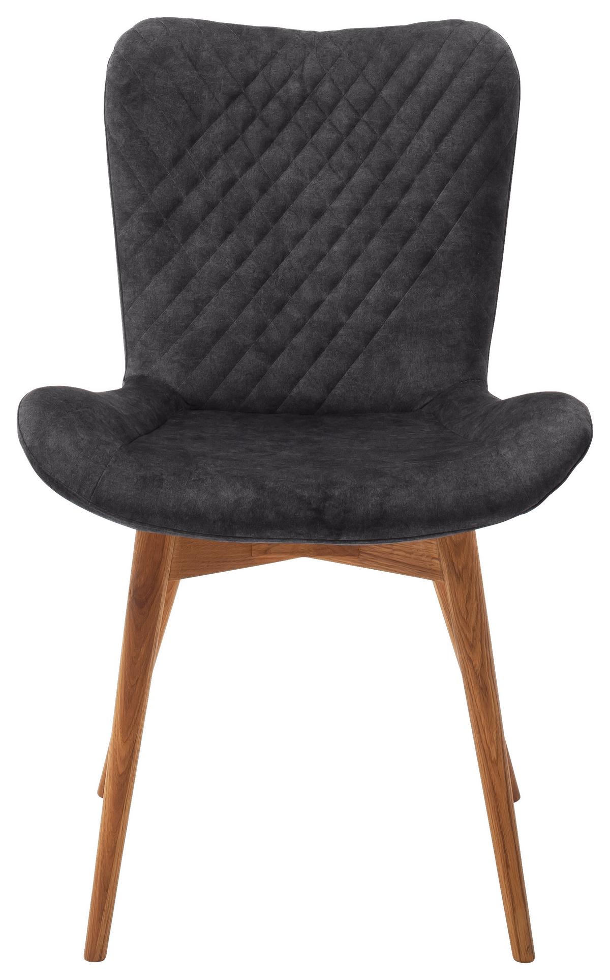 Stuhl Sarander - Eichefarben/Anthrazit, Natur, Holz/Textil (58/88/67cm) - MID.YOU