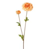 Kunstpflanze Dahlie Dali L 63 cm - Orange/Grün, KONVENTIONELL, Kunststoff (63cm)