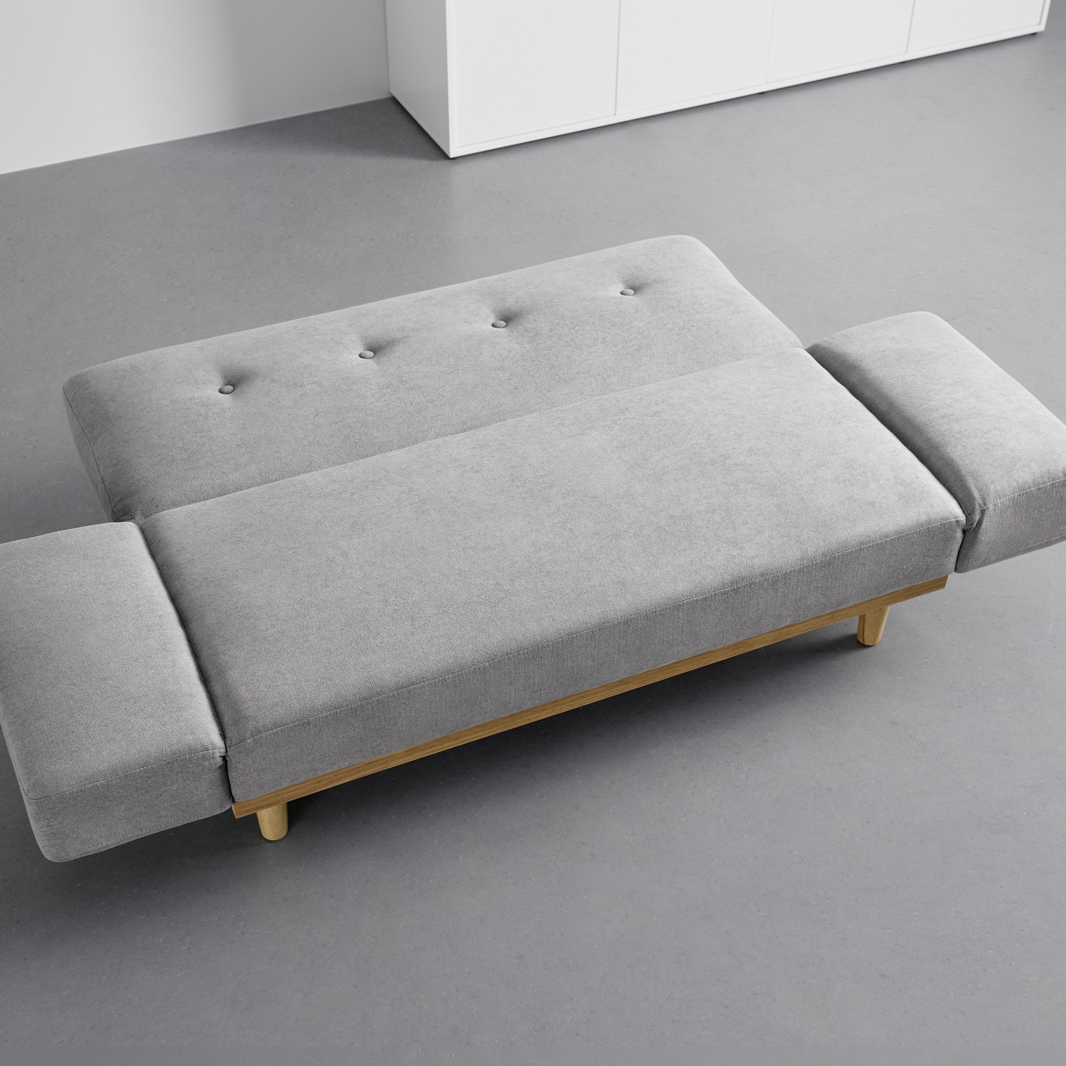 Rozkladacia Pohovka Felicia Svetlosivá - svetlosivá, Moderný, drevo/textil (134/62/72cm) - Bessagi Home
