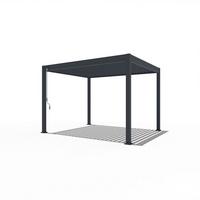 Pergola 300x360 Cm Wetterbeständig, Graphitfarben - Graphitfarben, Basics, Metall (300/360/255cm)