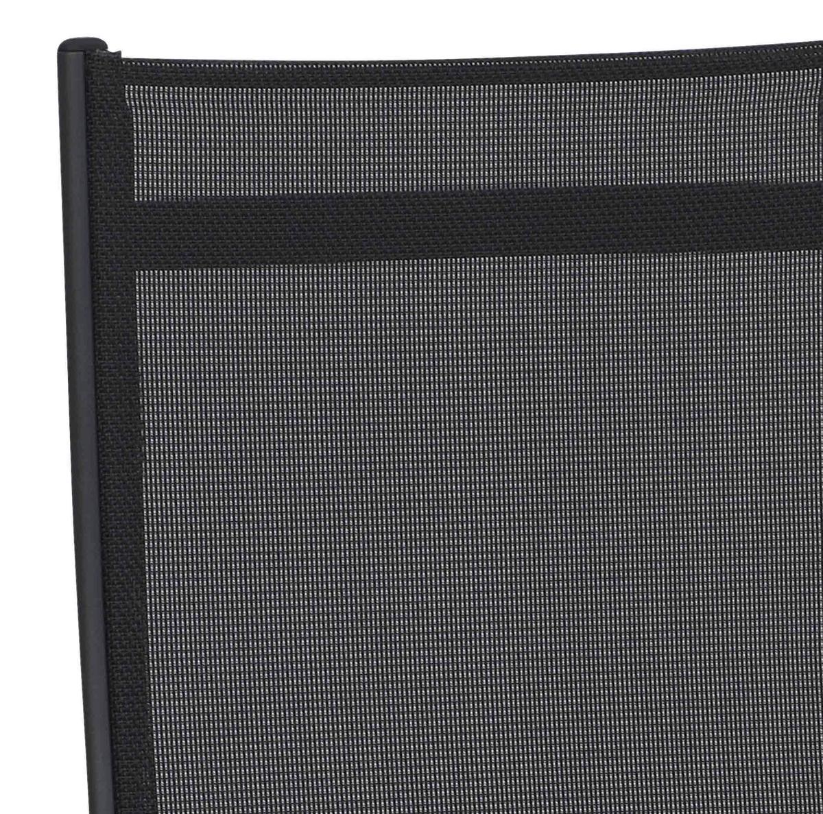 Gartensessel Klappbar Tesoro Metall/textil - Anthrazit/Schwarz, KONVENTIONELL, Kunststoff/Textil (61/111/72cm) - Siena Garden