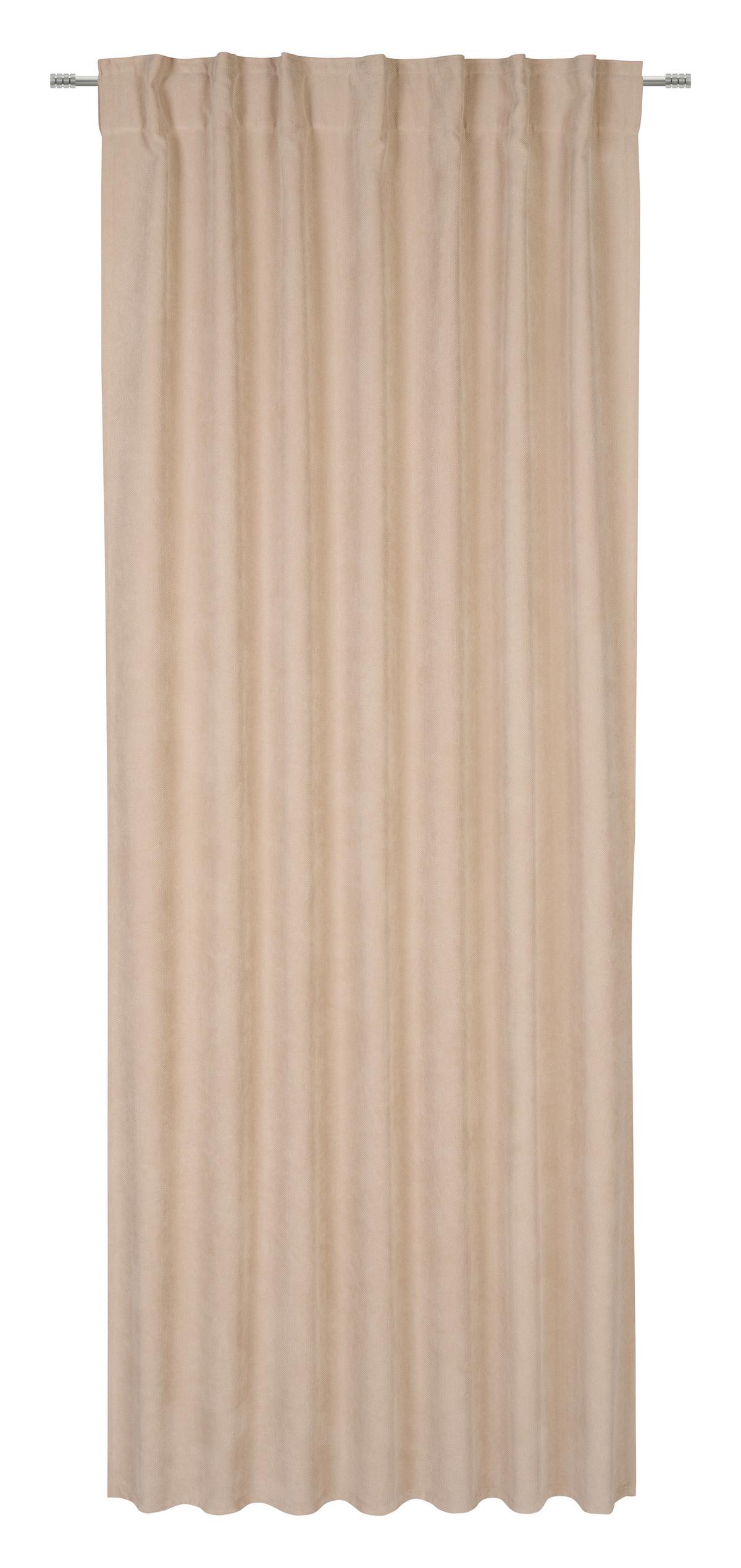 Hotový závěs Linus, 140/255cm, šedohnědá - šedohnědá, Design, textil (140/255cm) - Premium Living