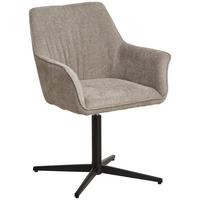 Armlehnstuhl Pat Taupe, Sitzfl. 360° Drehbar - Taupe/Schwarz, KONVENTIONELL, Holz/Textil (60/86.5/61cm) - MID.YOU