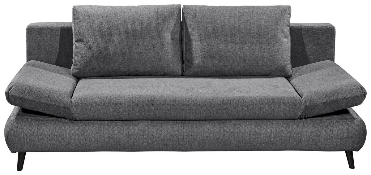 Schlafsofa Sunny 3dl Anthrazit B: 212 Cm - Anthrazit/Schwarz, KONVENTIONELL, Holzwerkstoff/Textil (212/88/101cm) - MID.YOU