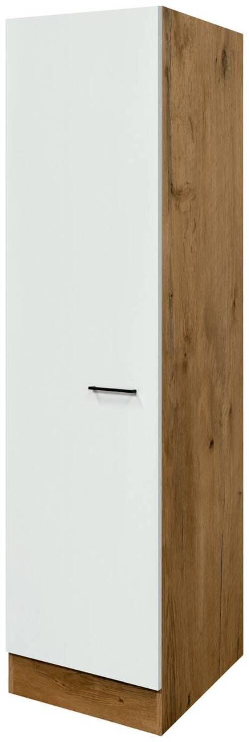 Küchen-Hochschrank Avila B: 50 cm Eichefarben/Magnolie - Eichefarben/Magnolie, KONVENTIONELL, Holzwerkstoff (50/200/57cm) - FlexWell