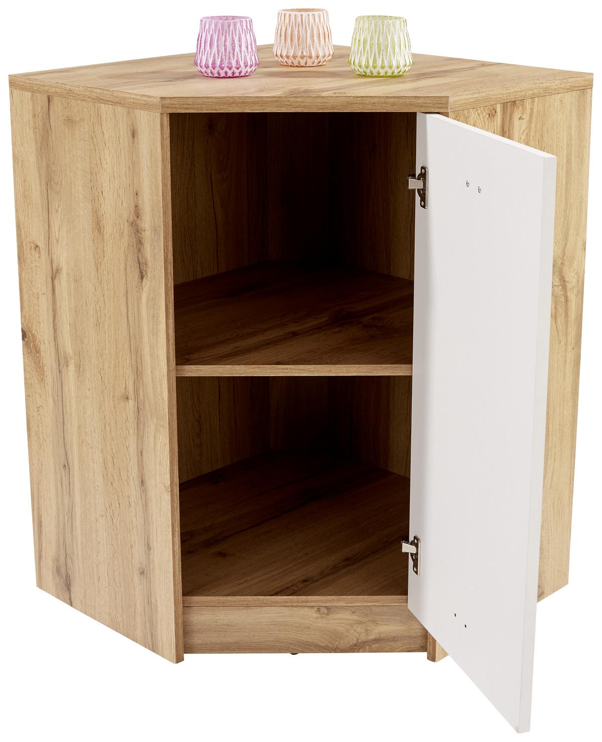 KOMODA 4-YOU NEW YUK10 - čierna/biela, Modern, kompozitné drevo/plast (60,9/85,4/60,9cm)