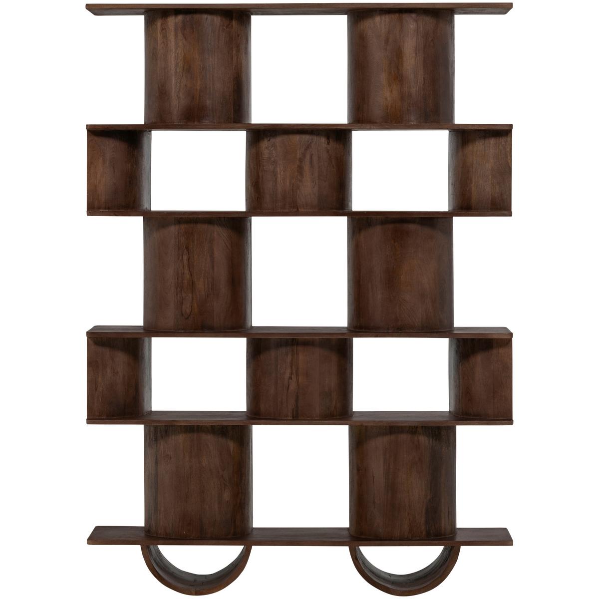 Regal Sinne Dunkelbraun B: 130 cm - Dunkelbraun, Design, Holz (130/180/35cm) - Livetastic