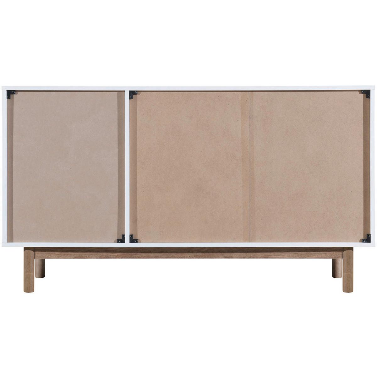 Sideboard Melanie Weiß Eichefarben - Eichefarben/Weiß, Design, Holzwerkstoff (144/80/44cm) - MID.YOU