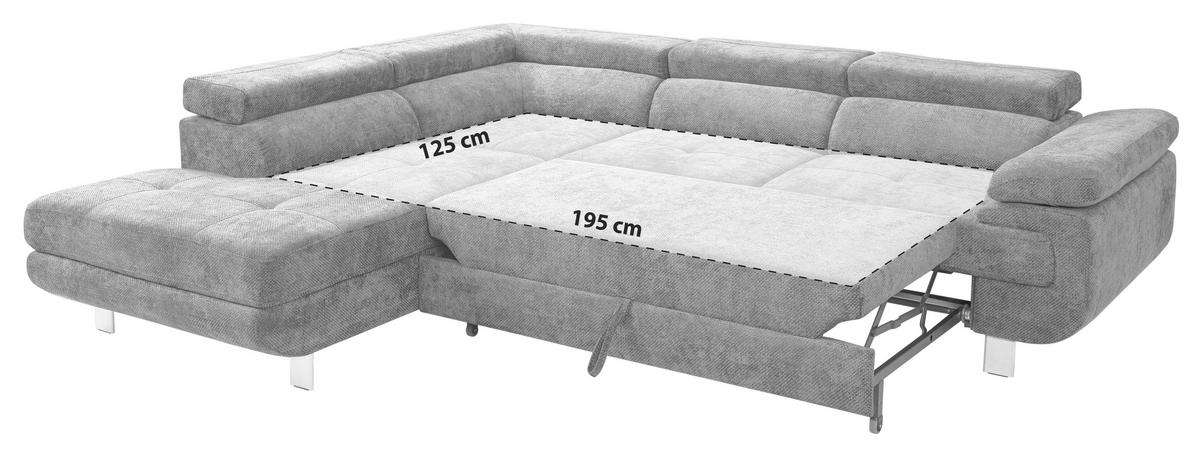 Ecksofa mit Schlaffunktion & Bettkasten Savona Sandfarben - Sandfarben, MODERN, Textil (230/270cm) - Ondega