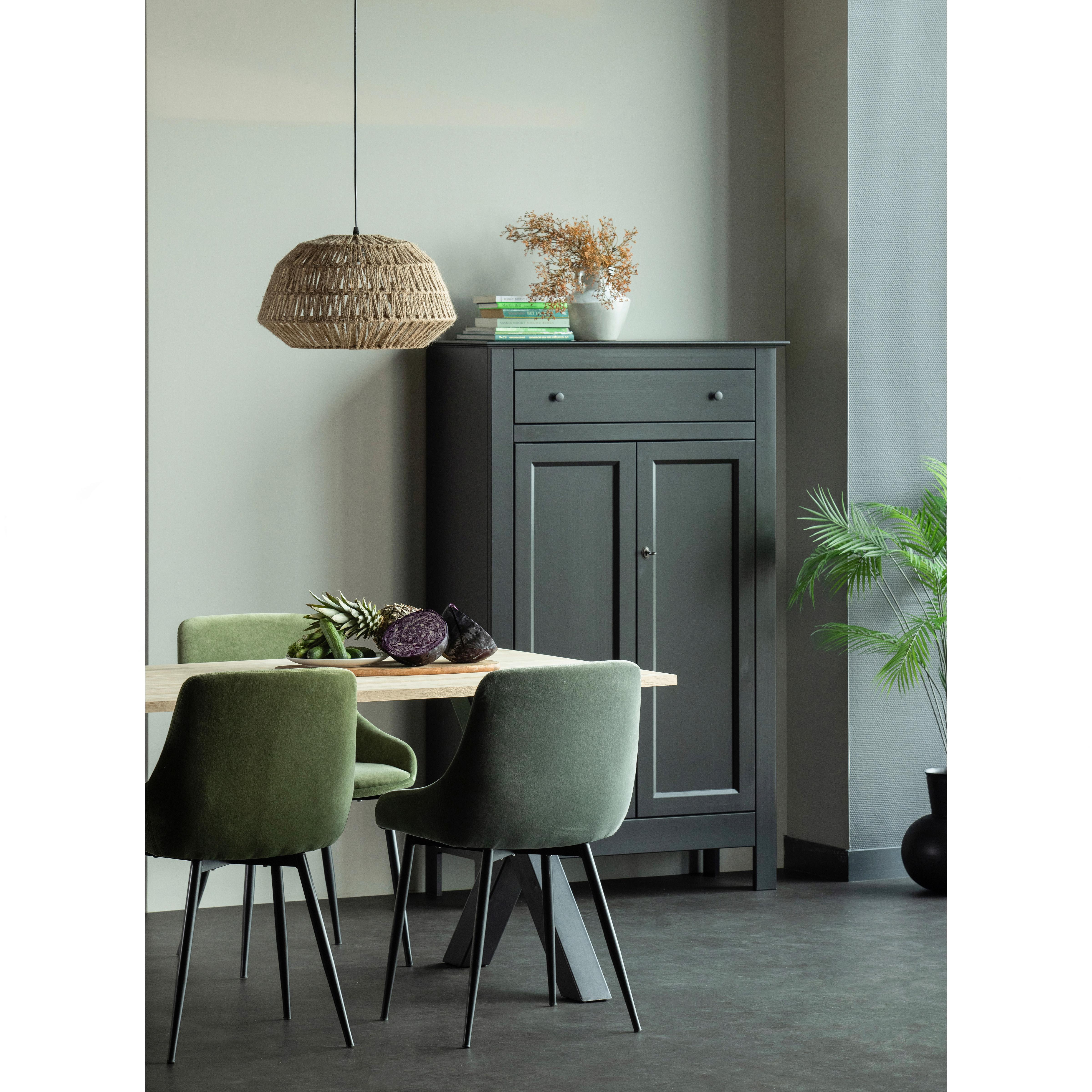 Esstisch Tablo Eichefarben L: 220 Cm - Eichefarben/Schwarz, Design, Holz/Metall (220/90/75cm) - Livetastic