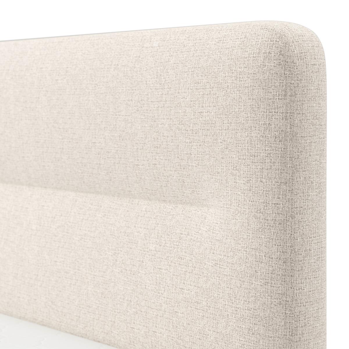 Boxspringová postel MARCO 140x200, béžová - černá/krémová, Moderní, dřevo/textil (140/200cm) - Bessagi Home