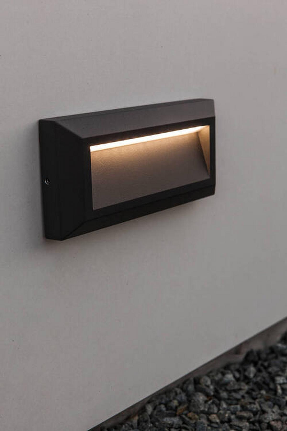 Außenwandleuchte Helena 10,5w Aluminium, Wandmontage - Anthrazit, Design, Metall (10,10cm)