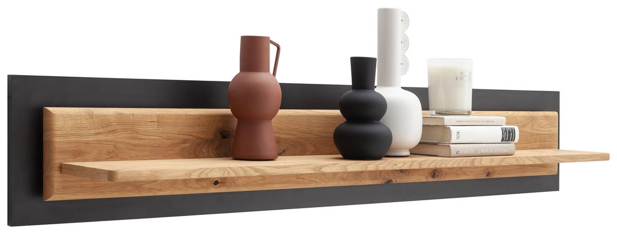 Wandboard Anthrazit, Wildeiche, B:150 cm - Wildeiche/Anthrazit, Design, Holz/Holzwerkstoff (150/26/23cm) - MID.YOU