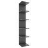 Regál Lazas š: 35 cm, antracitový - antracitová, Modern, kompozitné drevo (35/180/30cm) - MID.YOU