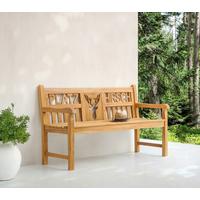 GARTENBANK Echtholz Natur - Teakfarben, Basics, Holz (150/89/63cm) - Gardenson