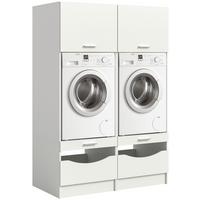 Prádelna Free bíla - bílá, Basics, kompozitní dřevo (133/195/68cm) - MID.YOU