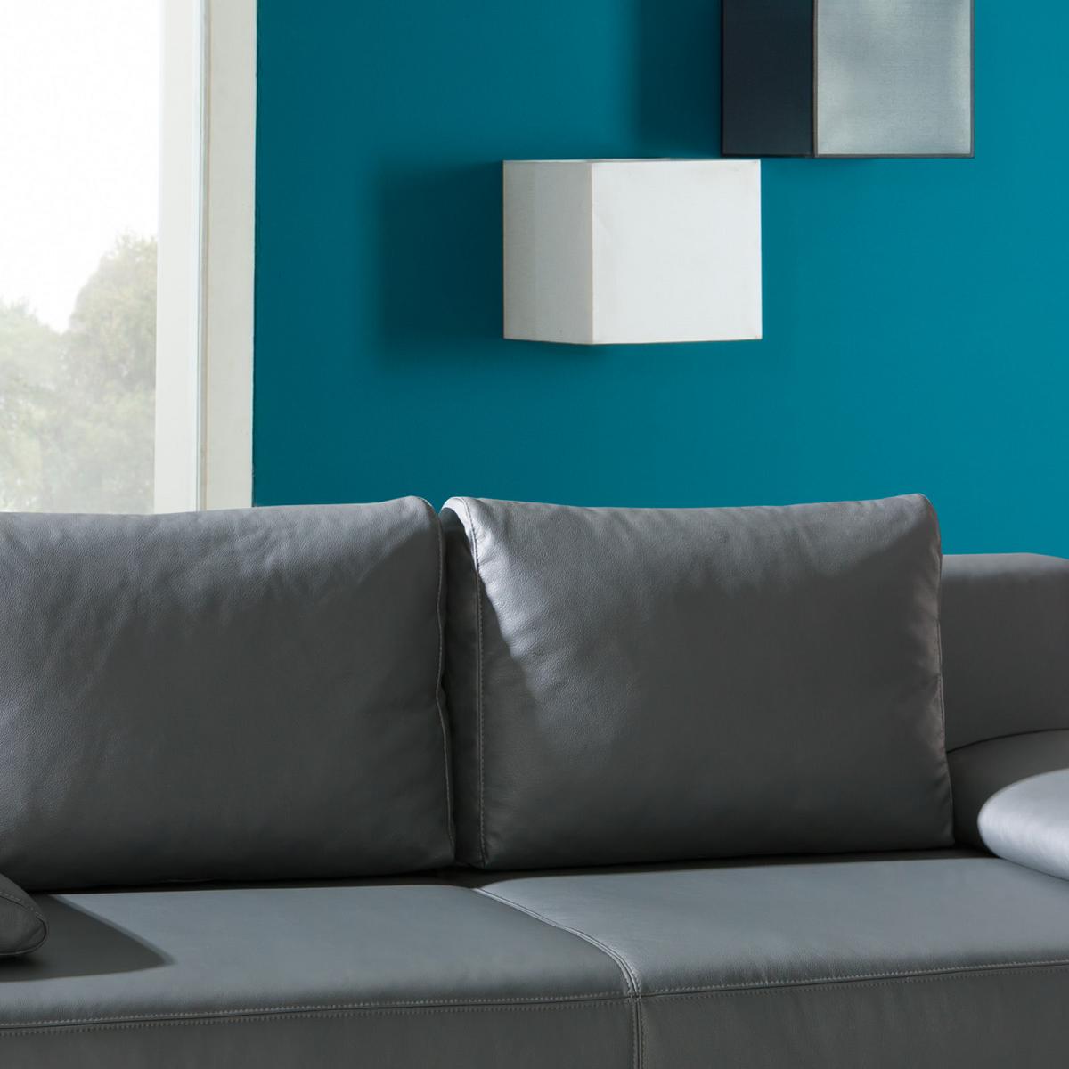 2-sitzer-sofa Mit Schlaffunkt. + Nikita Anthrazit Leder - Chromfarben/Anthrazit, KONVENTIONELL, Leder (195/85/90cm) - Livetastic