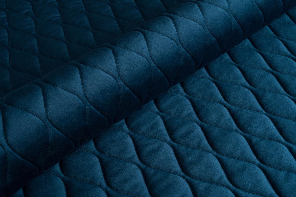 2-sitzer-sofa Mit Schlaffunktion Empoli B: 235cm - Blau/Goldfarben, Design, Textil (235/96/104cm) - MID.YOU
