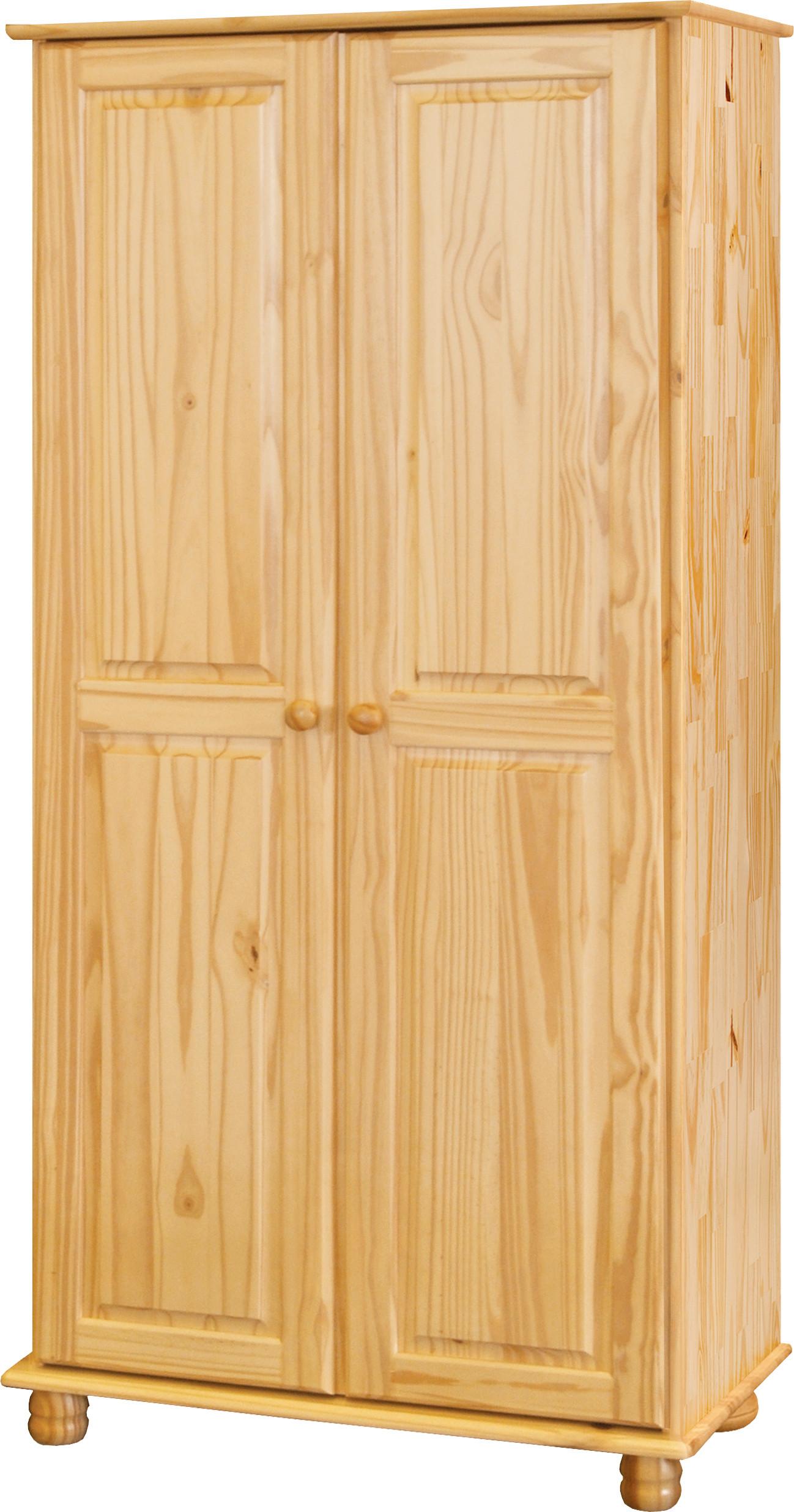 Kleiderschrank Naturfarben B: 82cm - Naturfarben, Natur, Holz (82/170/52cm) - Livetastic