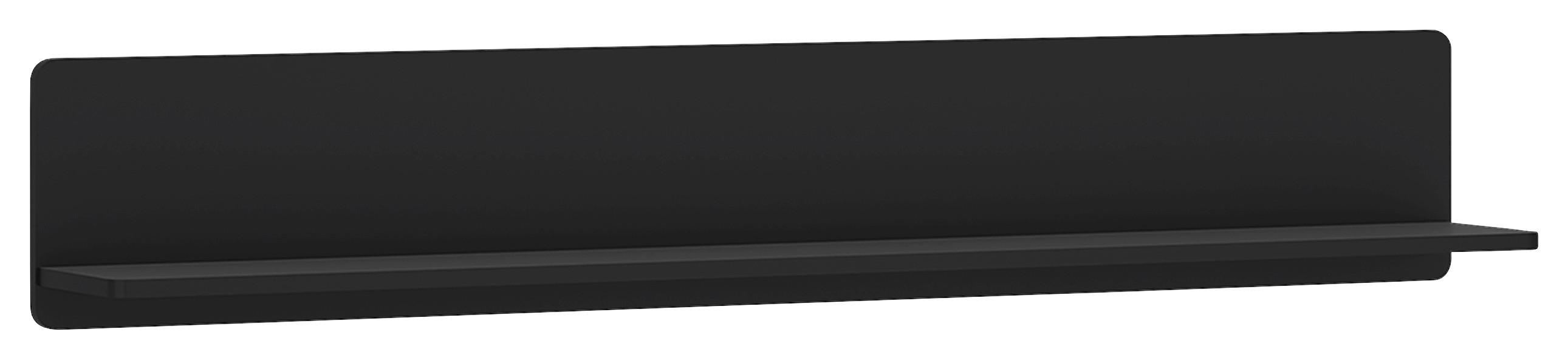 Wandregal Norica Schwarz B: 140 cm - Schwarz, Trend, Holzwerkstoff (140/24/21,6cm)