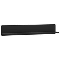 Wandregal Norica Schwarz B: 140 cm - Schwarz, Trend, Holzwerkstoff (140/24/21,6cm)