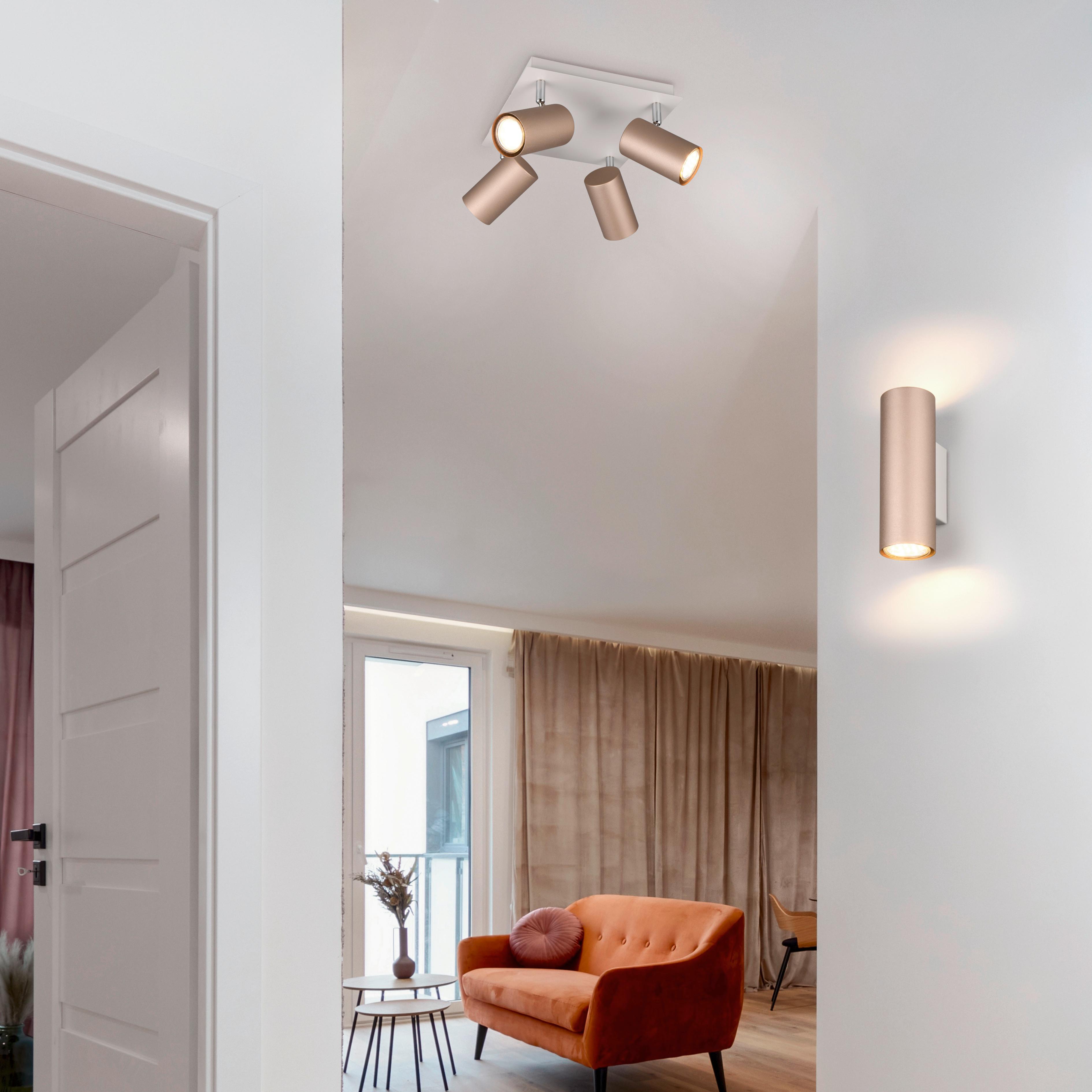 Wandleuchte 212400265 Marley - Braun/Grau, KONVENTIONELL, Metall (6/18cm) - Trio Leuchten