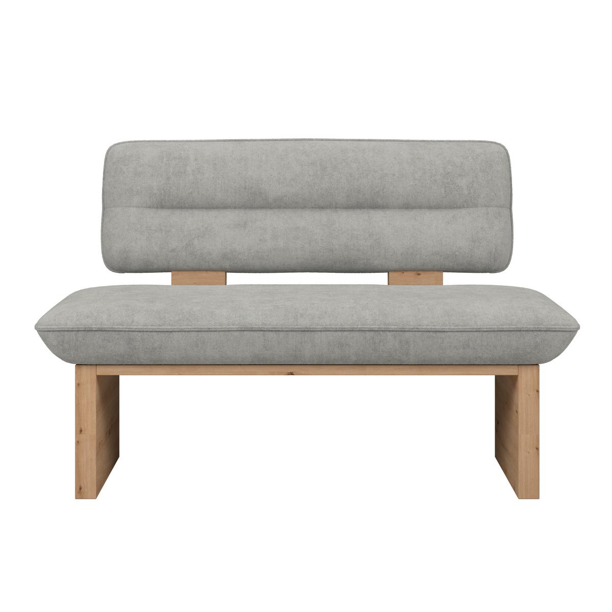 SITZBANK BELUNA II - Eichefarben/Hellgrau, KONVENTIONELL, Holzwerkstoff/Textil (120/87/67cm) - James Wood