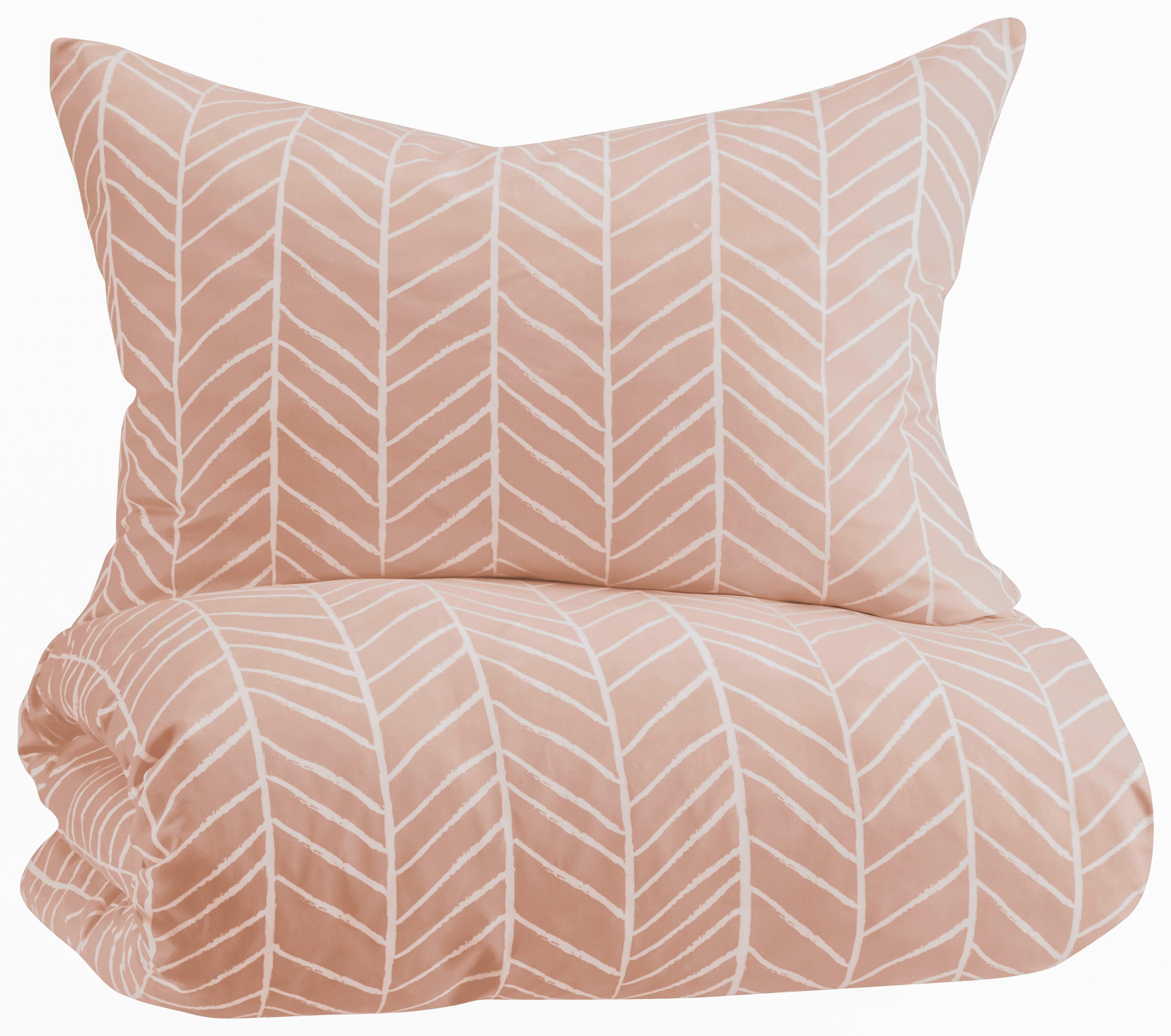 Posteľná Bielizeň Marble, 140/200cm, Ružová - ružová, Konvenčný, textil (140/200cm) - Modern Living