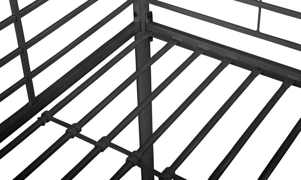 HOCHBETT Clove Schwarz 90x200cm - Schwarz, Design, Metall (90/200cm) - MID.YOU