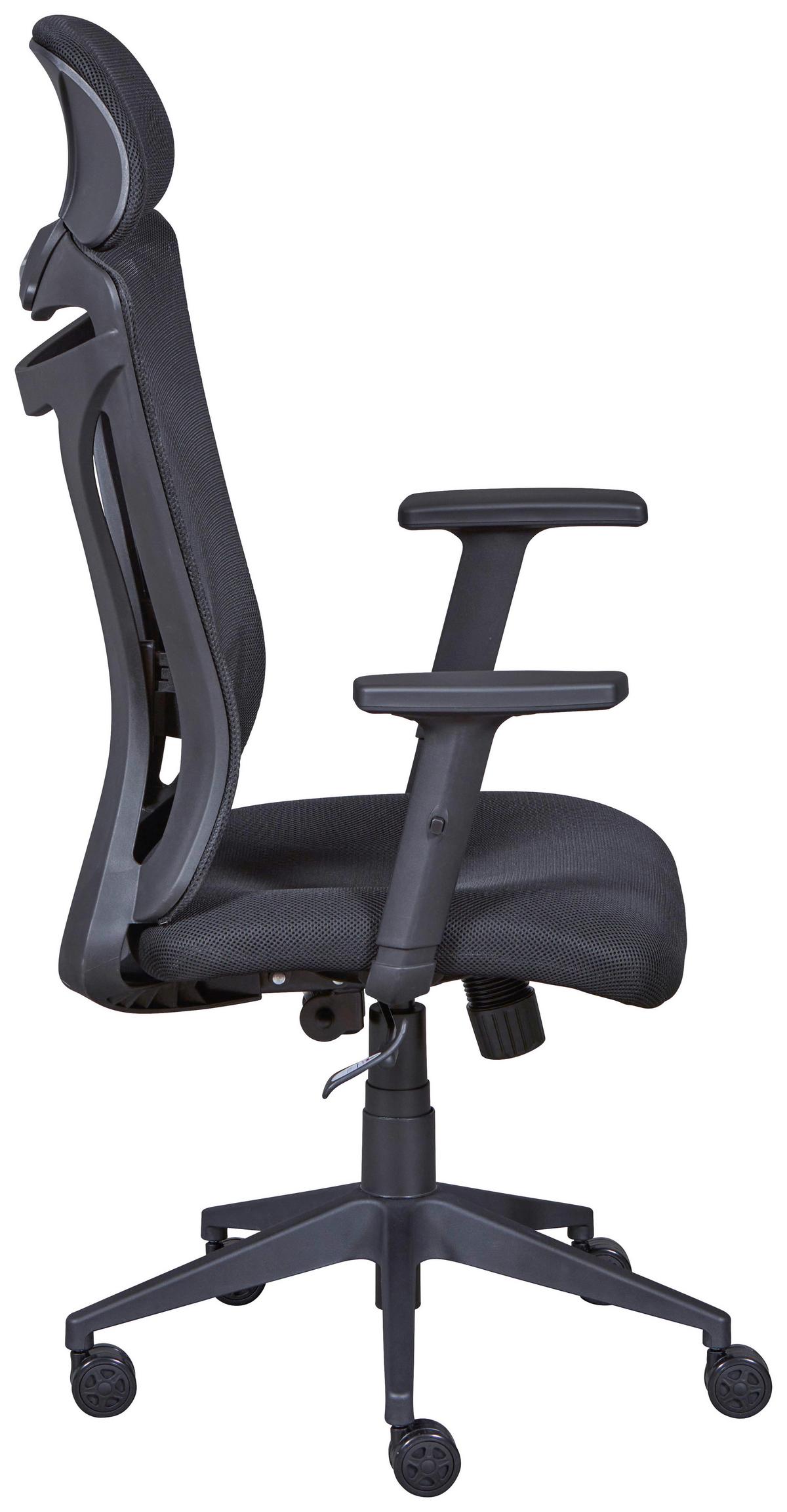 Drehstuhl Xl Administrator - Schwarz, KONVENTIONELL, Textil (61/125-135/88cm) - MID.YOU