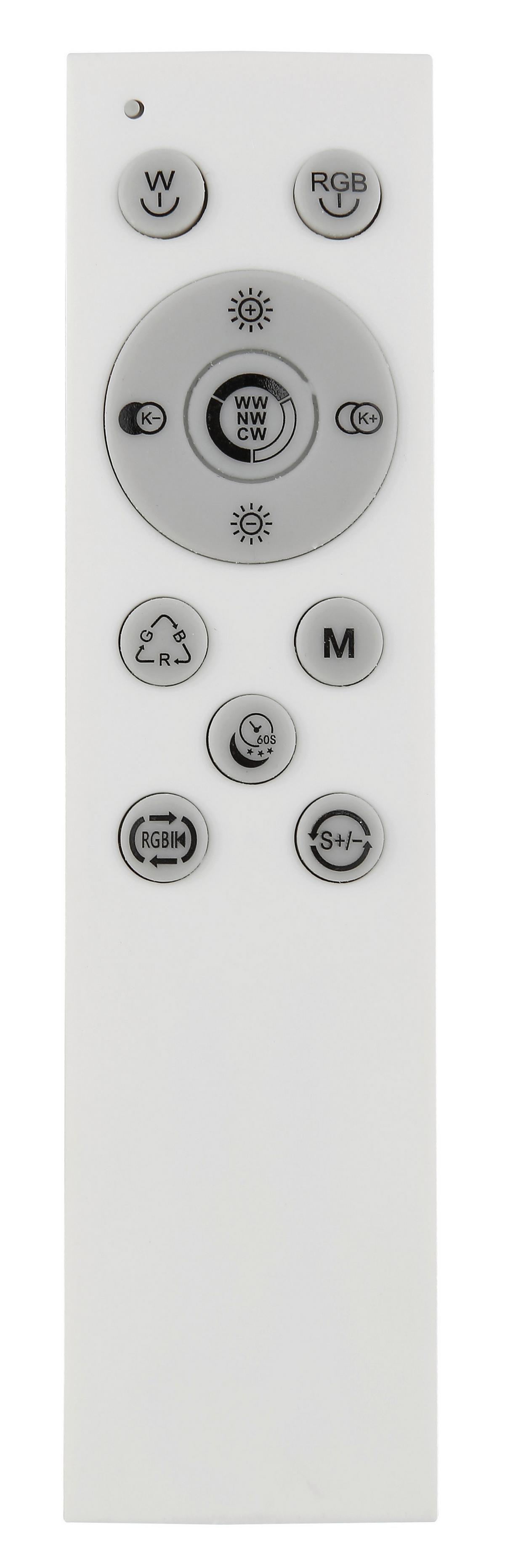 Led-deckenleuchte 67209-45d - Silberfarben/Opal, Design, Kunststoff/Metall (119,5/25,5/10cm) - Globo