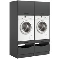 Prádelna Free Antracit - antracitová, Basics, kompozitní dřevo (133/195/68cm) - MID.YOU