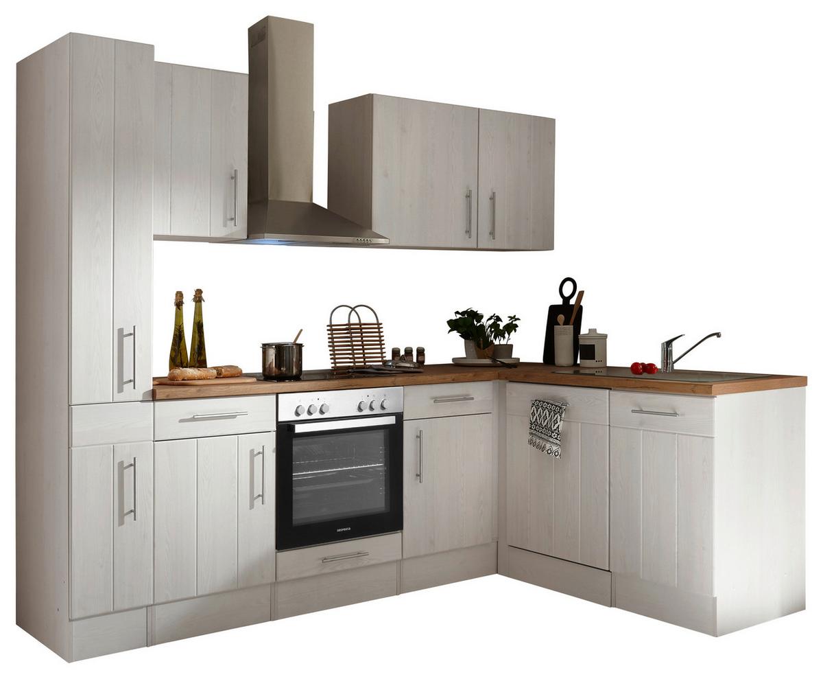 Eckküche Anton Landhaus - Wildeiche/Lärchefarben, Basics, Holzwerkstoff (250/172cm) - Respekta