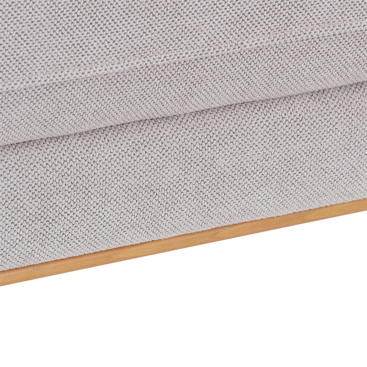 Ecksofa Bergamo - Beige/Schwarz, MODERN, Textil (238/162cm) - Ondega