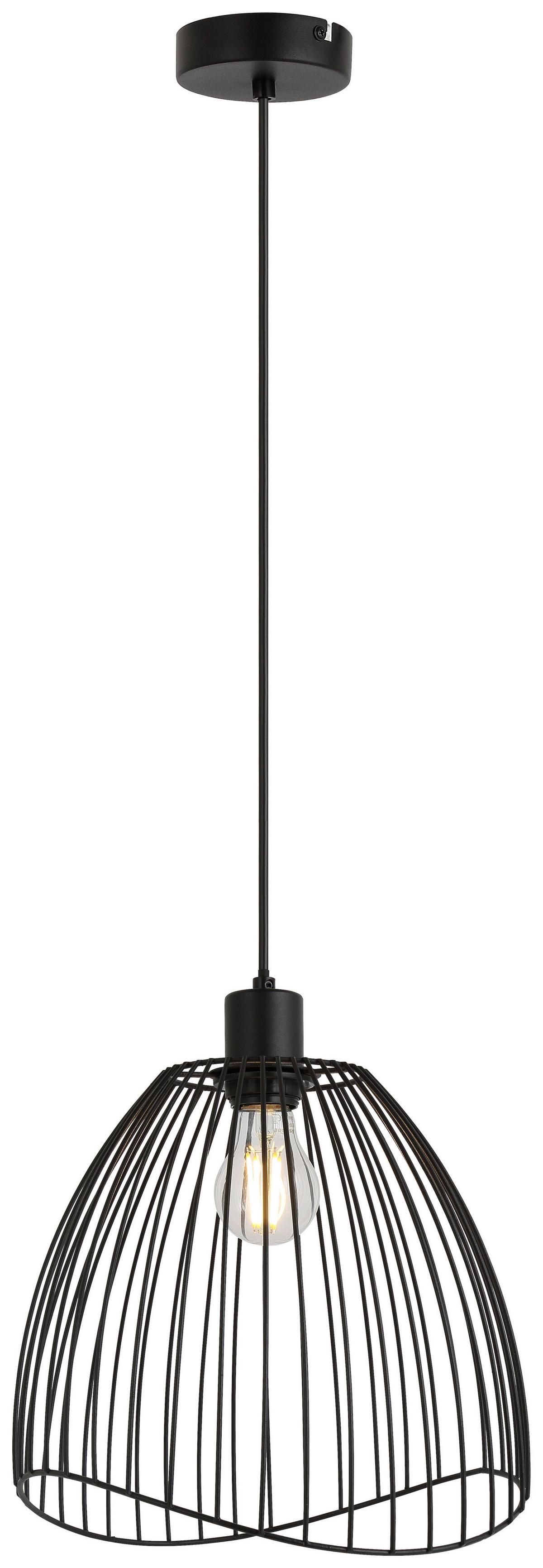 Závěsné svítidlo ELIOT, bez 1xE27 max. 40W - černá, Moderní, kov/plast (29/120cm) - Mömax