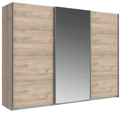 Schwebetürenschrank Mit Spiegel 270cm Erni Eiche Dekor - Eichefarben, Basics, Holzwerkstoff (270/210/65cm) - MID.YOU