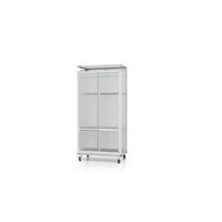 Balkon-gewächshaus Polis Alufarben Metall H: 166 Cm - Alufarben, Basics, Kunststoff/Metall (81/166cm)