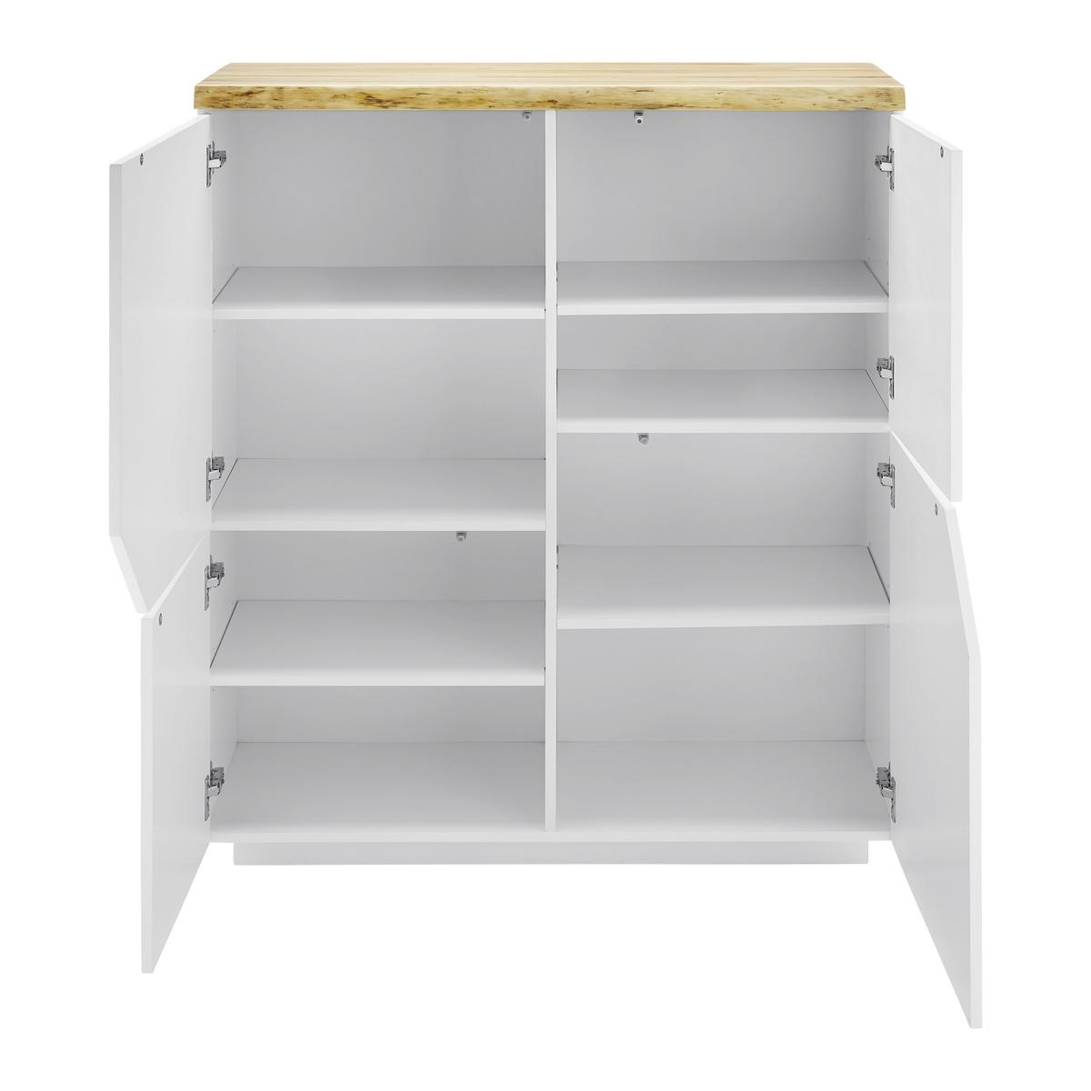 Komoda CARLOS - bílá/barvy dubu, Moderní, dřevo (100/122/42cm) - Modern Living