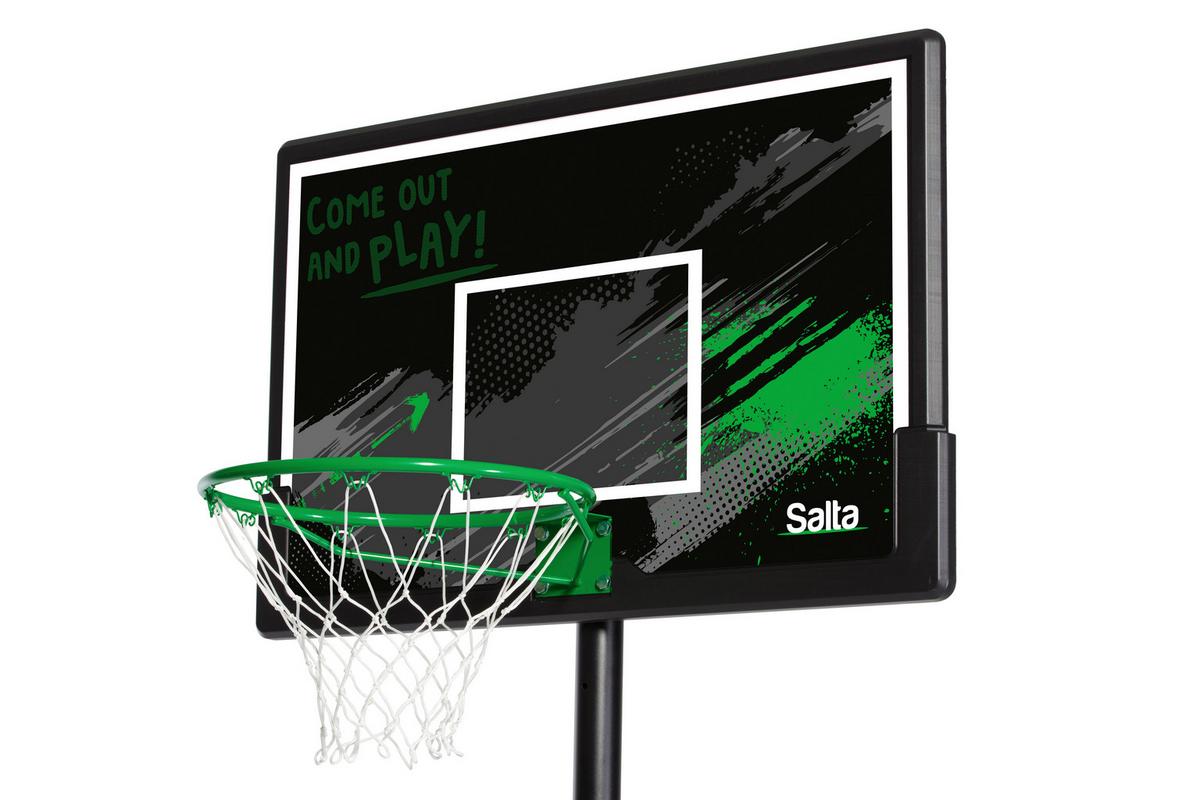 Basketballständer Salta Forward - Schwarz/Grün, KONVENTIONELL, Kunststoff/Metall (110/287-362/175cm) - Salta