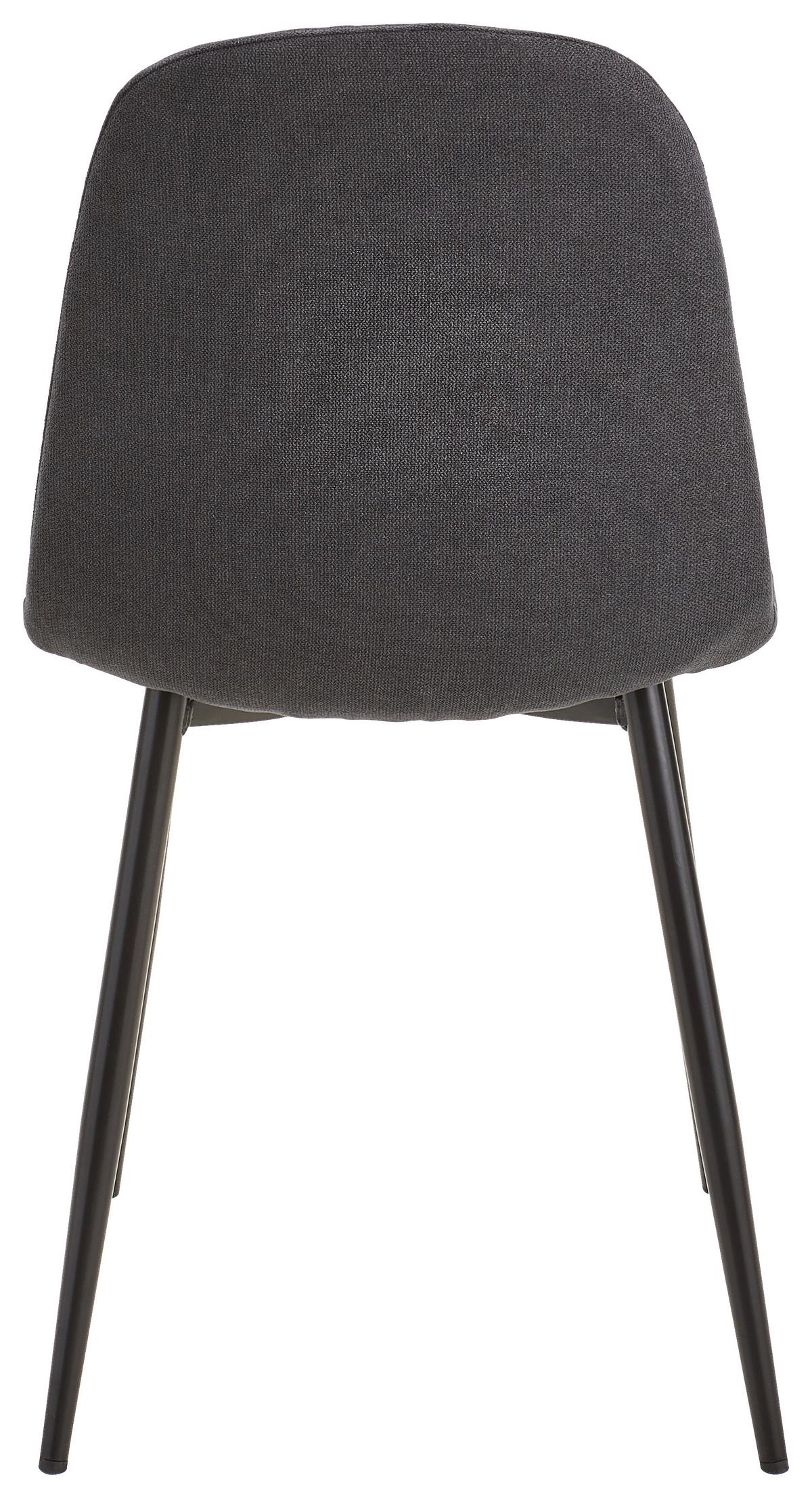 Stuhl Lola Schwarz Lola - Schwarz, Basics, Textil/Metall (43/85/54cm) - P & B