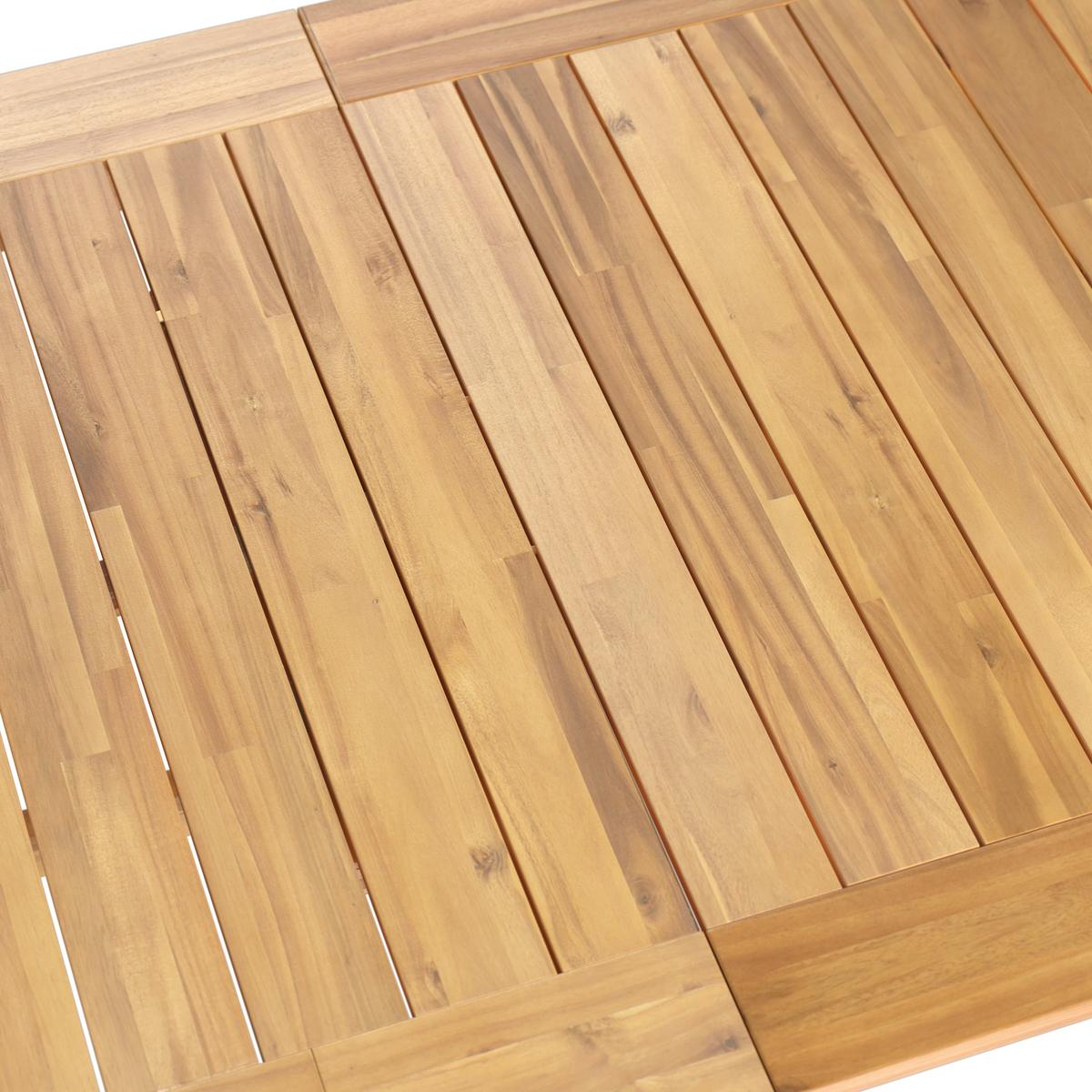 ZÁHRADNÝ STÔL NICOLA - farba tíku, Modern, drevo (160-200cm) - Bessagi Garden