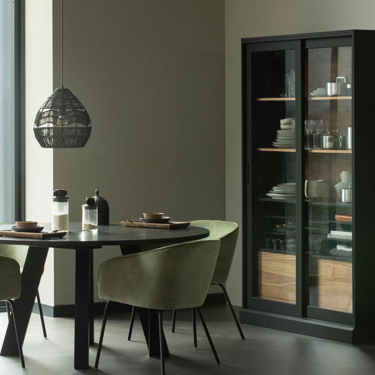 ESSTISCH Rhonda Schwarz L: 150cm - Schwarz, MODERN, Holz (150/150/75cm) - Livetastic