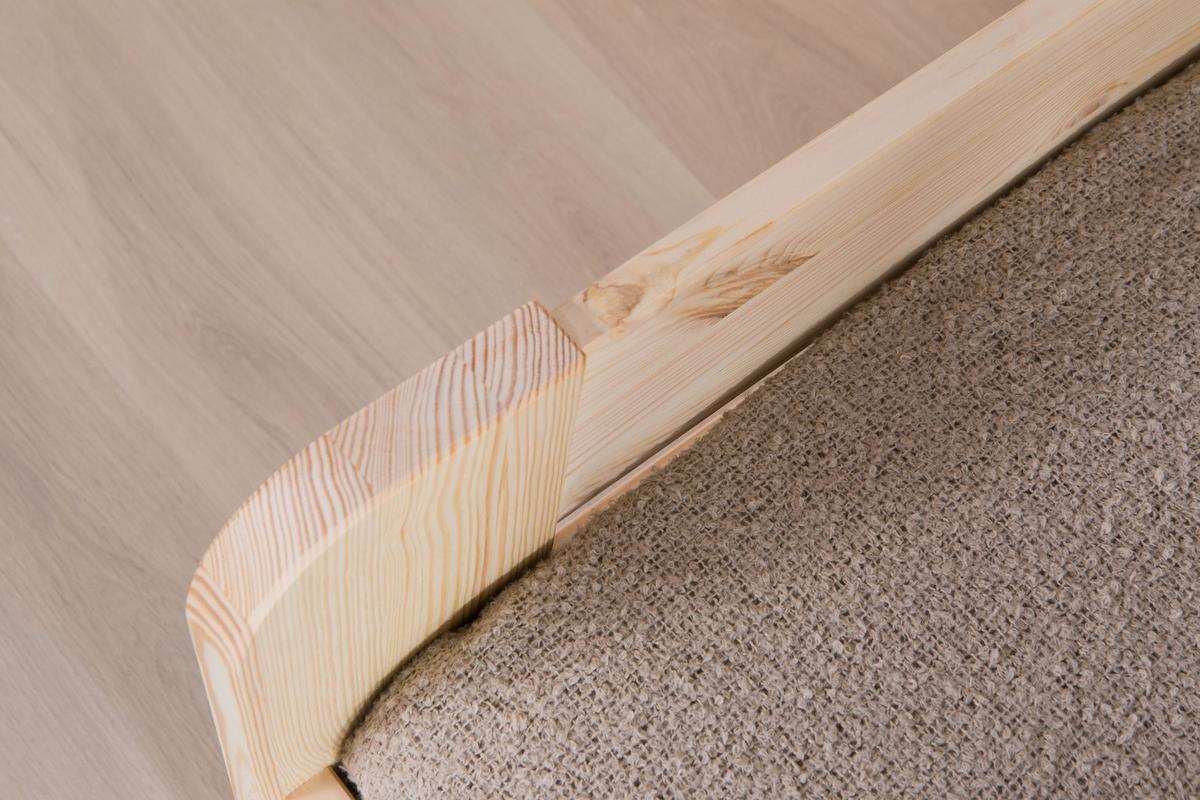 Bett Bennet Naturfarben inkl. Zubehör, 120x200 cm - Naturfarben, MODERN, Holz/Textil (120/200cm) - MID.YOU